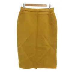 ブルーノ ピアッテリ BRUNO PIATTELLI タイトスカート ひざ丈 起毛 マスタード /NU ■GY58