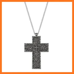 【新品】 [Aroncent] 十字架ネックレス クロスネックレス ステンレス シンプル おしゃれ: ペンダントネックレス チェーン ブラック ゴシック アクセサリー - 誕生日 クリスマス バレンタインデー 彼氏 お父さんプレゼント 0