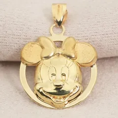 K18 ディズニー ネックレストップ ミニーマウス 18金/24-4659