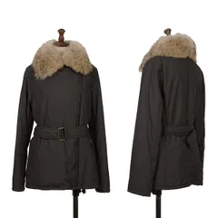 ラルフローレンRalph Lauren ポリ襟ファー着脱中綿ジャケット 黒9