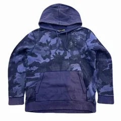 アンダーアーマー パーカー メンズ LG Lサイズ相当 ネイビー 迷彩 カモフラ スポーツウェア シンプル