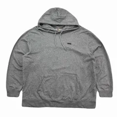 リーバイス パーカー メンズ XLサイズ グレー ビッグシルエット シンプル 胸ロゴ 刺繍 スウェット トレーナー