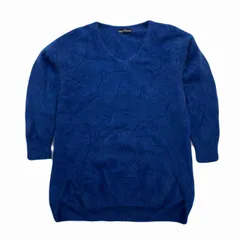 アーバンリサーチ ニットセーター レディース Fサイズ ブルー ネイビー ウール モヘア調 シンプル