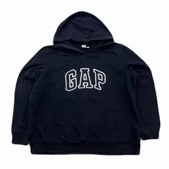 ギャップ パーカー メンズ XLサイズ ブラック  シンプル 胸ロゴ スウェット トレーナー 黒
