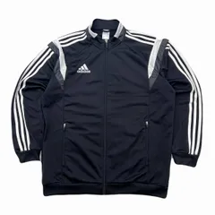 アディダス トラックジャケット メンズ XOサイズ ブラック ホワイトライン ジャージトップ スポーツ