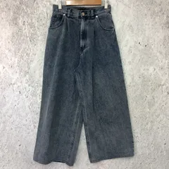 Heather ヘザー ハイウエスト デニム ワイド パンツ ブルー Mサイズ □□☆