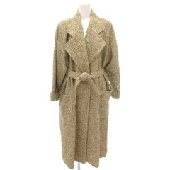 コルディア CORDIER 美品 コート ロング丈 カラーネップ ボタンレス 9 茶 ブラウン /NL ■GY60