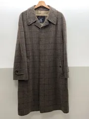 SIEG FRIED メンズ ウールコート アルパカ混 チェック ブラウン系 三陽商会 ジークフリード KSAW26-0751