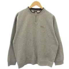 ファーストダウン FIRST DOWN スウェット トレーナー ハーフジップ 裏起毛 長袖 L グレー /TK ■GY61