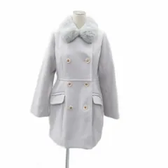ミシェルマカロン michell Macaron コート ロング丈 F ライトグレー フェイクファー /SY47 ■GY58のサムネイル