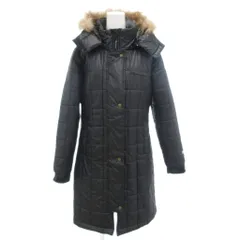 チャンピオン CHAMPION コート XL 黒 ブラック フード付き ファー付き 長袖 キルティング /RG ■GY59