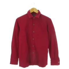 リーバイスプレミアム Levis PReMIUM ウールシャツ レギュラーカラー 長袖 起毛 M 赤 ワイン /CK3 ■GY58のサムネイル