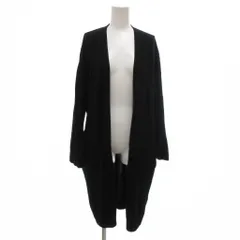 セオリー Theory カーディガン ニット S 黒 ブラック ロング丈 アルパカ混 ボタンレス 長袖 /NU ■GY62