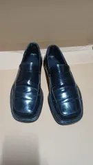 ヴィンテージ PRADA ローファー スクエアトゥ ブラック 靴 265程度