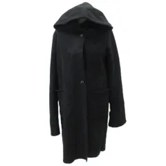 ジャーナルスタンダード JOURNAL STANDARD フェイクムートンコート ロング丈 S 黒 ブラック フード付き /SM13 ■GY58