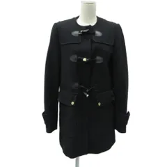 ザラウーマン ZARA WOMAN ダッフルコート ノーカラーコート ロング丈 S 黒 ブラック トグルボタン /SM24 ■GY58のサムネイル