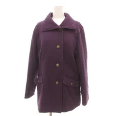 クロコダイル CROCODILE キルティングジャケット ロゴ刺繍 襟付き L 紫 パープル /YJ ■GY59