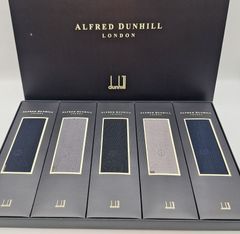 dunhill ダンヒル メンズ ソックス 5足 靴下 ALFRED DUNHILL ネイビー グレー ブラック 25㎝ 未使用 保管品 【11533-2】