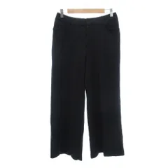 ロートレアモン LAUTREAMONT パンツ スラックス 40 黒 ブラック ウール ワイド /NU ■GY61