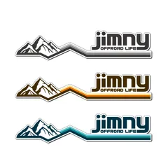 (透明) ジムニー サイドデカール 小 29cm バラ売り 左 1枚 山 jimny ノマド シエラ アウトドア マウンテン キャンプ 　リア ステッカー シール おしゃれ シンプル かっこいい 四駆 オフロード ドライブ ステッカーチューン イメチェン