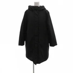 エルプラネット ELLE PLANETE 中綿コート M 黒 ブラック  フード付き ミドル丈  076524 /HW ■GY59