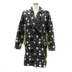 デシグアル Desigual コート ロング丈 総柄 ウール 38 黒 ブラック /SM3 ■GY61のサムネイル