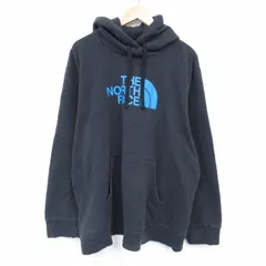 XL/古着 ノースフェイス 長袖 スウェット パーカー メンズ ビッグロゴ 大きいサイズ 黒 26jan15