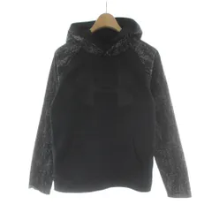 アンダーアーマー UNDER ARMOUR パーカー YLG 黒 ブラック フード付き 長袖 柄 /PP ■GY58