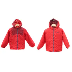 コロンビア Columbia 中綿ジャケット リバーシブル ナイロン XS 赤 レッド ジップアップ ミドル丈 /YS2 ■GY61 男の子 女の子