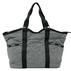 LESPORTSAC(レスポートサック) ハンドバッグ - グレー×ダークグレー キルティング コットン