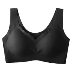 ノンワイヤーブラ シームレス ナイトブラ フリーカット 一体型 下厚パッド 脇高設計 美胸 楽 軽い 薄い 軽量 大きいサイズ さらさら ひびかない as-005のサムネイル