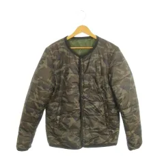 アバハウス ABAHOUSE 中綿ジャケット 茶 ブラウン カモフラ 迷彩柄 キルティング 長袖 /AH6 ■GY58