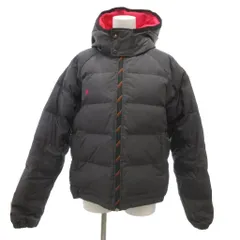 アンブロ UMBRO ダウンジャケット フェザー混 M 黒 ブラック ピンク フード付き 長袖 フロントジップ /KR ■GY60