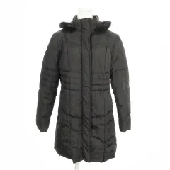 STACY ダウンコート 9AR 黒 ブラック 長袖 ファー付き フード付き キルティング /MN26 ■GY61