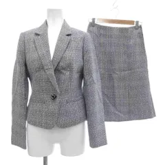 エスプリミュール ESPRITMUR 美品 セットアップ フォーマル テーラードジャケット スカート 7 総裏地 シングル ひざ丈 グレー 秋冬 /AE ■GY61