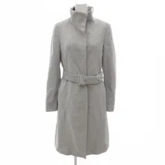アンタイトル UNTITLED コート ロング丈 ウール アンゴラ混 2 グレー スタンドカラー ベルト付き /NL ■GY61