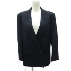 ニューヨーカー NEWYORKER テーラードジャケット ミドル丈 13AR 紺 ダブルブレスト /SY59 ■GY61