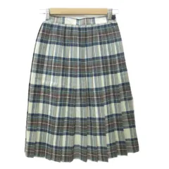ザ スコッチ ハウス The Scotch House プリーツスカート 9Y2 150 ブルー チェック柄 ミモレ丈 /SY16 ■GY61 女の子のサムネイル