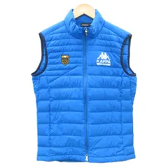 カッパ kappa ダウンベスト ジャケット M 青 ブルー スタンドカラー ジップアップ /HO26 ■GY61