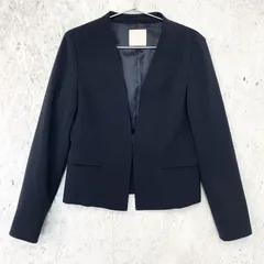 TONAL トーナル ノーカラー ジャケット ネイビー 38サイズ □□のサムネイル