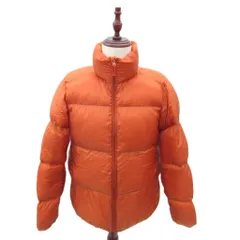 ユニクロ UNIQLO ウルトラライトダウンジャケット ミドル丈 L オレンジ 無地 スタンドカラー /SY61 ■GY58