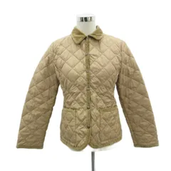ローラアシュレイ LAURA ASHLEY キルティングジャケット ミドル丈 11 茶色 ブラウン ベルベット 切替 /HO34 ■GY58のサムネイル