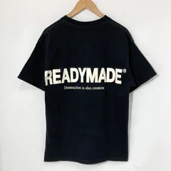 READY MADE レディメイド スマイル Tシャツ RE-CO-BK-00-00-244 半袖 カットソー クルーネック ロゴ コットン カジュアル メンズ Mサイズ ブラック トップス A15985◆のサムネイル