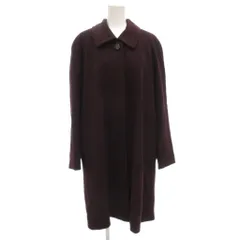 サヤーヌ SAYERNE カシミヤ ステンカラーコート ロング 9AR ワインレッド /GV ■GY60
