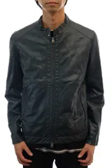 ナノユニバース／nano universe シングルライダース ジャケット JKT アウター メンズ 男性 男性用 ネイビー 紺 NDC11LO416FL PUレザー