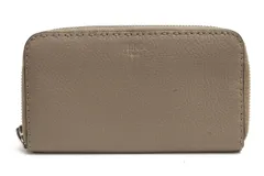 フェンディ／FENDI 長財布 財布 ウォレット レディース 女性 女性用 レザー 革 本革 グレー 灰色  8M0374 SELLERIA セレリア ユニセックス 小銭入れあり シボ革 シュリンクレザー ラウンドジップ ラウンドファスナー