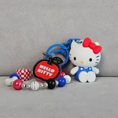ハローキティ フィギュア ビーズ ストラップ キーホルダー