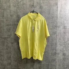 【T-261】タグ付き　UNIQLO ユニクロ ドライカノコ ポロシャツ イエロー 4XL 大きいサイズ メンズ 半袖