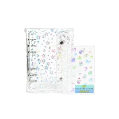 【新品】 [SIVAN] シール帳 透明手帳 クリアバインダー 【レフィル シール台紙20枚付き】 【防水防汚・両面収納ポケット・3サイズ選べる】 シール 帳 シールバインダー 文房具 カード 写真整理 かわいい 女の子 男の子 推し活手帳 便利ファイル  1