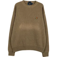 古着 80年代 ラルフローレン Ralph Lauren CHAPS チャップス リブ編み コットンニットセーター メンズM相当 ヴィンテージ/eaa617950